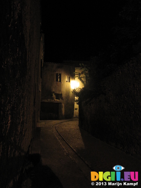 SX28126 House in La Cite, Carcassonne at night